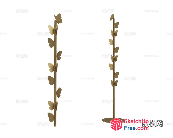 Butterfly Decorative Pillars 3D SketchUp File