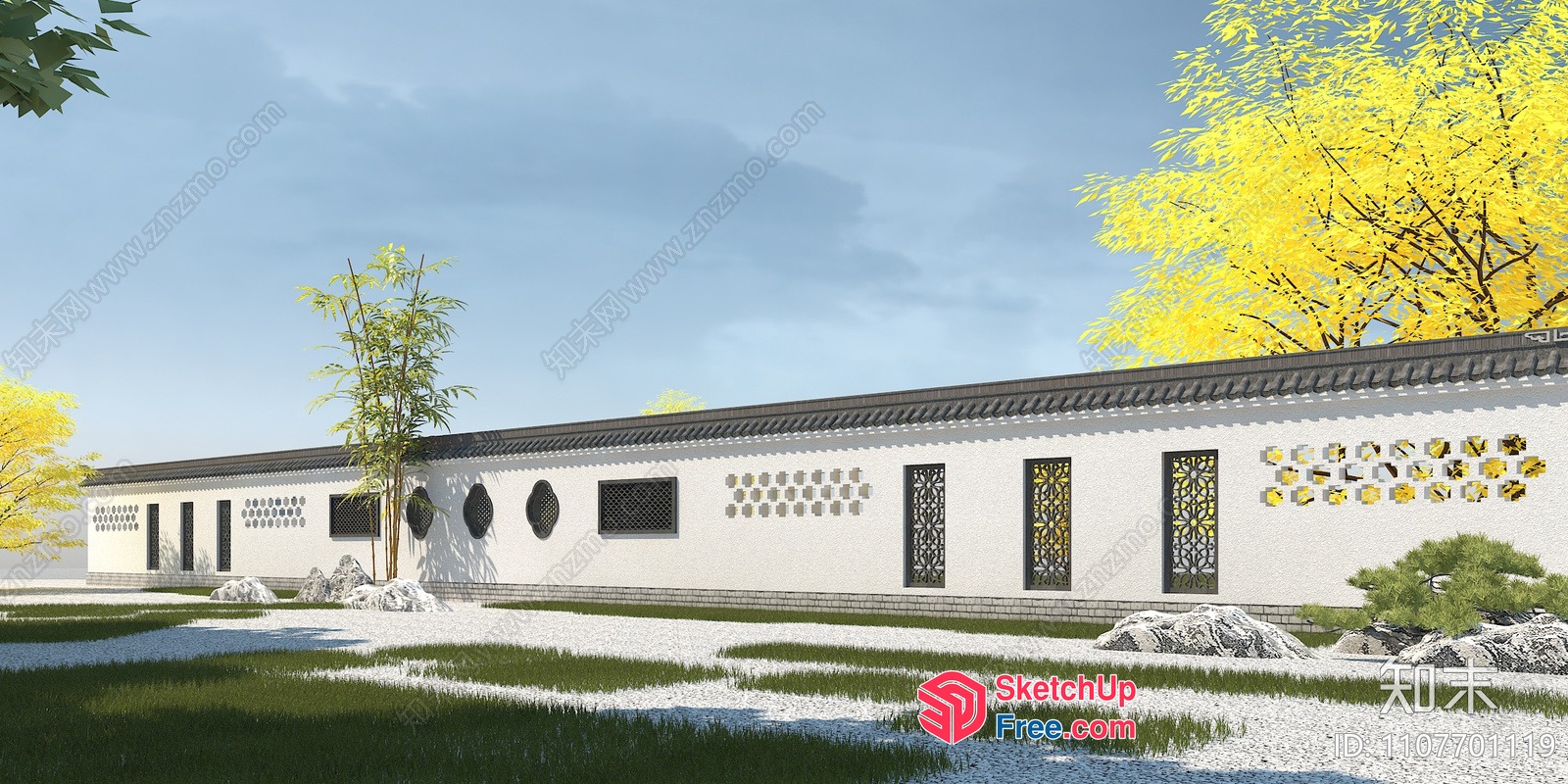 Traditional Asian Architecture With Ornate Details 3D SketchUp File