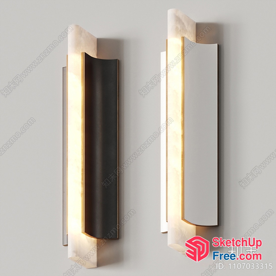 Modern Minimalist Wall Light Fixture 3D SketchUp File