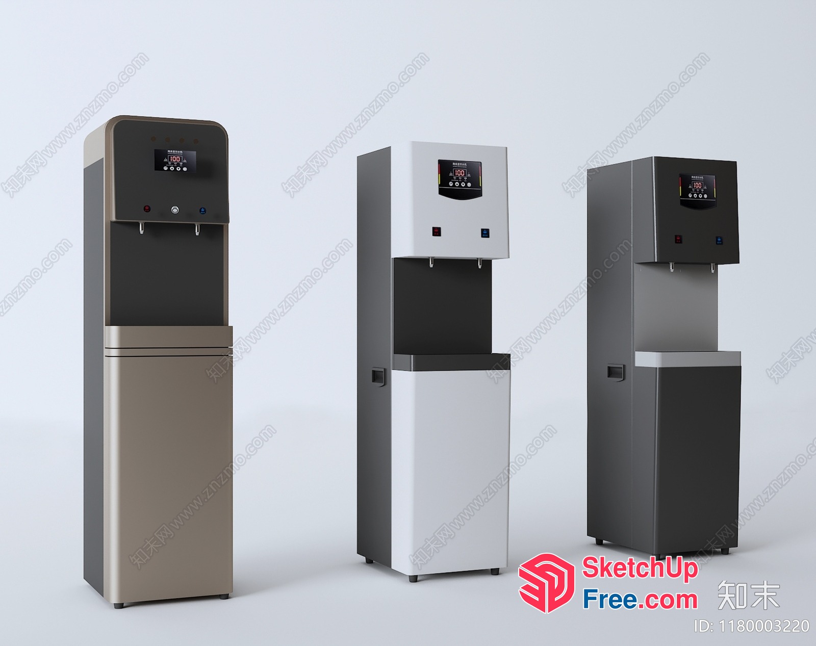 Modern Water Dispenser Machines 3D SketchUp File
