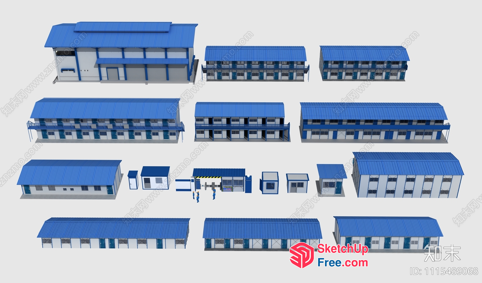 Industrial Park Buildings And Facilities 3D SketchUp File