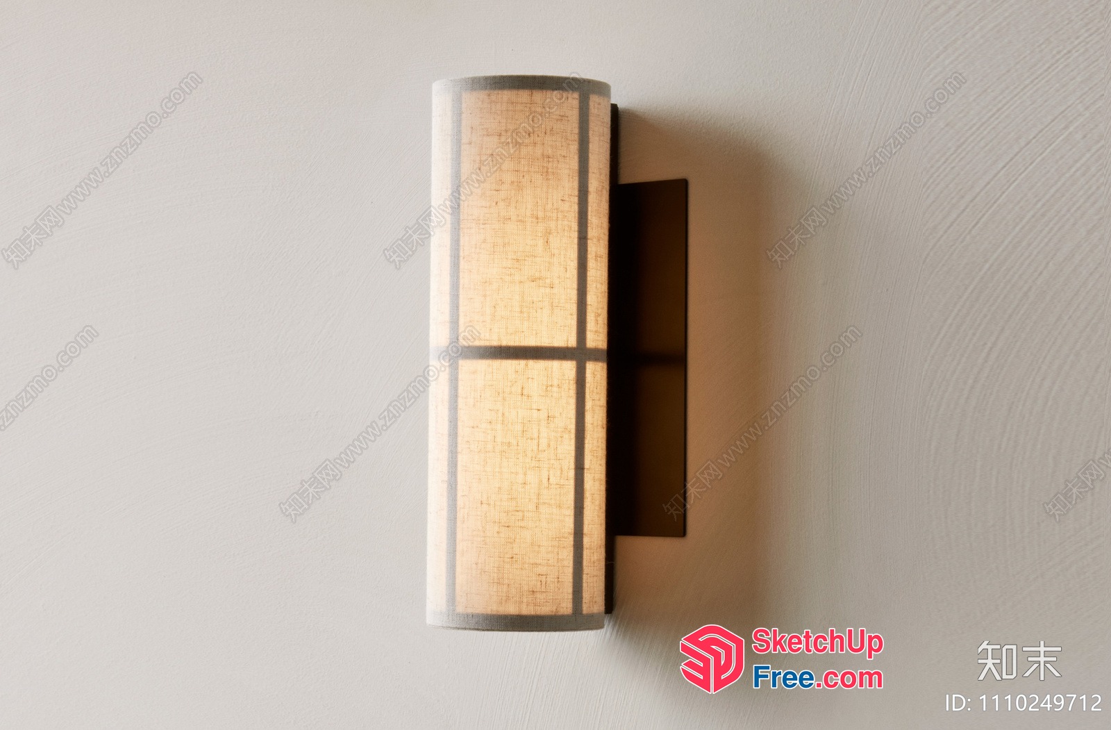Modern Light Fixture On A White Wall 3D SketchUp File