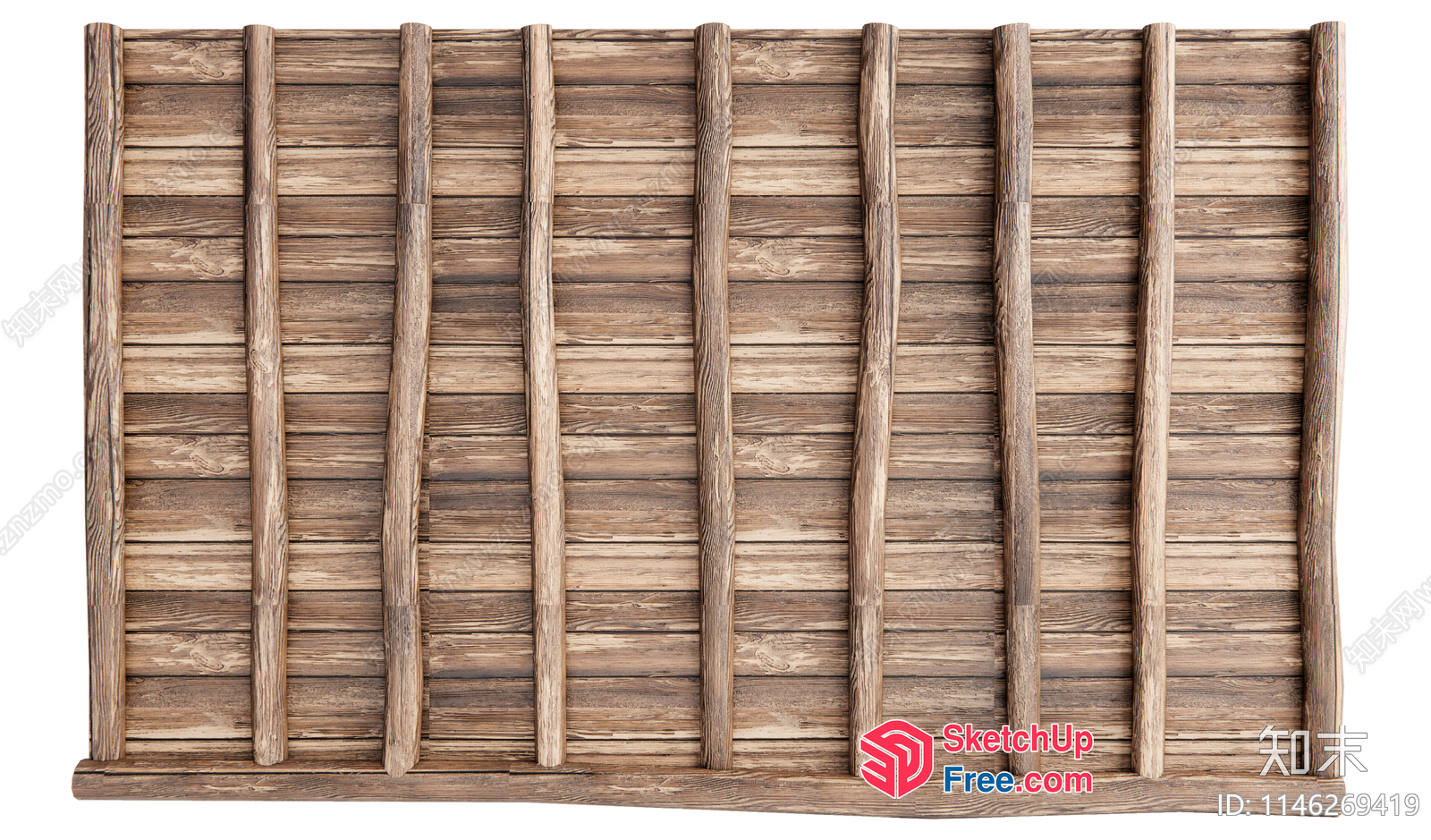 Wooden Railing And Staircase Interior 3D SketchUp File