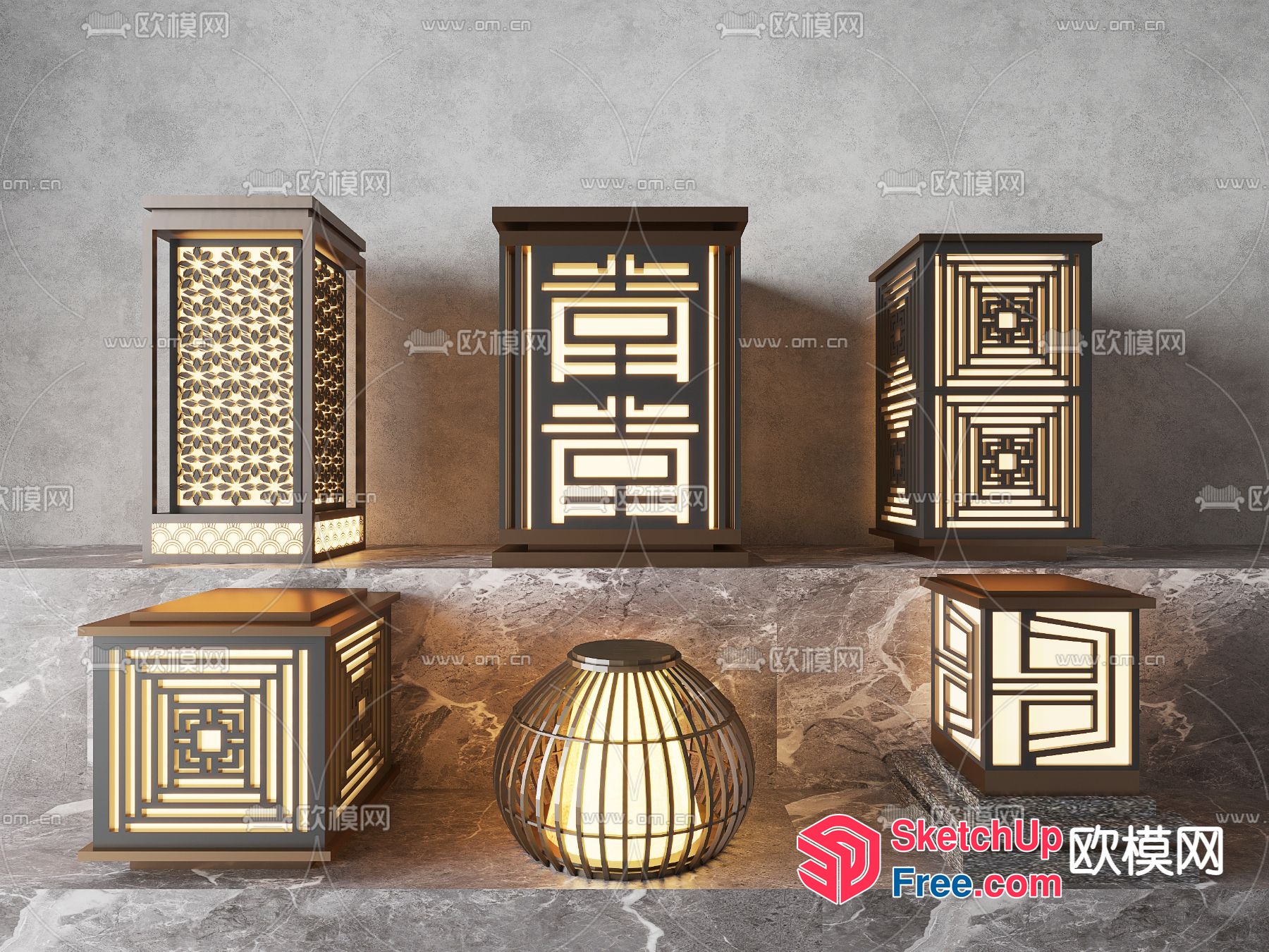 Luxurious Asian-Inspired Home Decor 3D SketchUp File