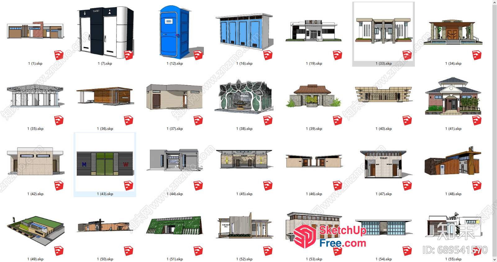 Architectural Design Plans And 3D Models Of Various Buildings And Interiors 3D SketchUp File