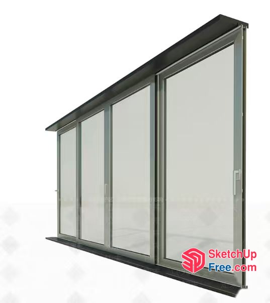 Glass Curtain Wall 3D SketchUp File