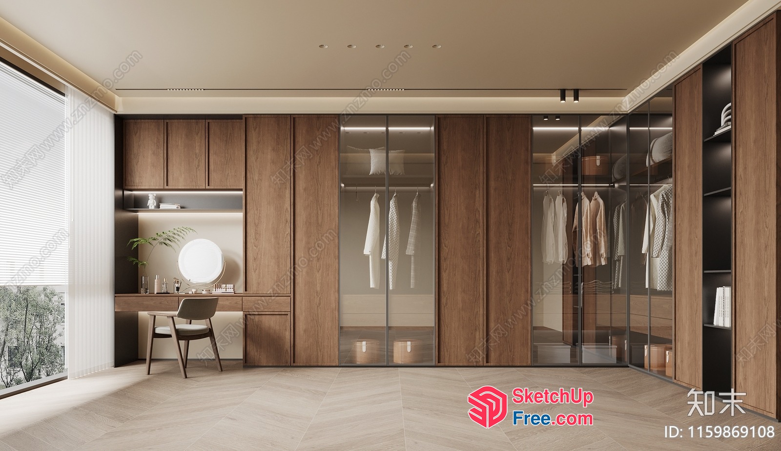 Modern Minimalist Interior Design With Wood Accents 3D SketchUp File