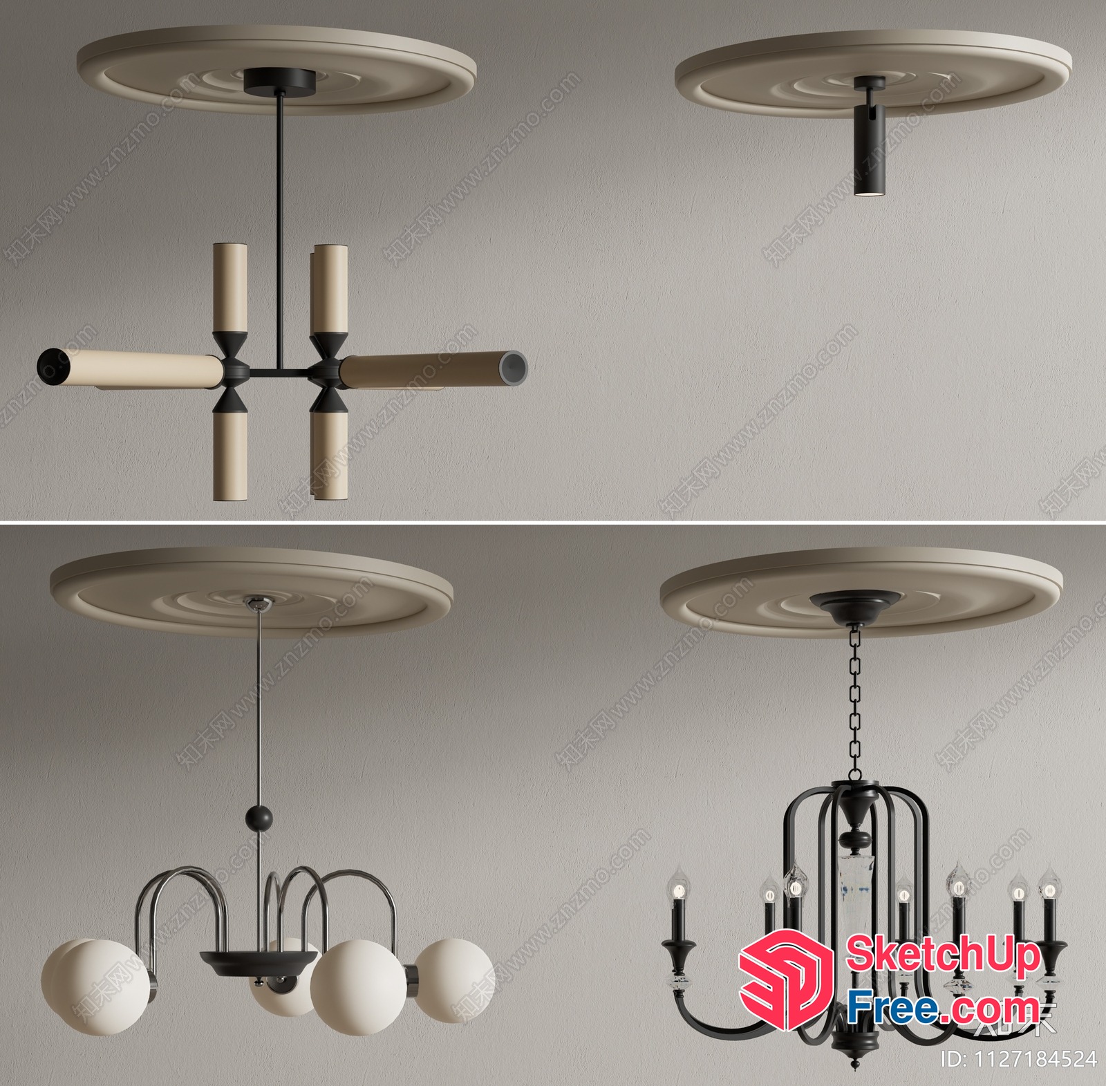 Elegant Lighting Fixtures For Modern And Classic Spaces 3D SketchUp File