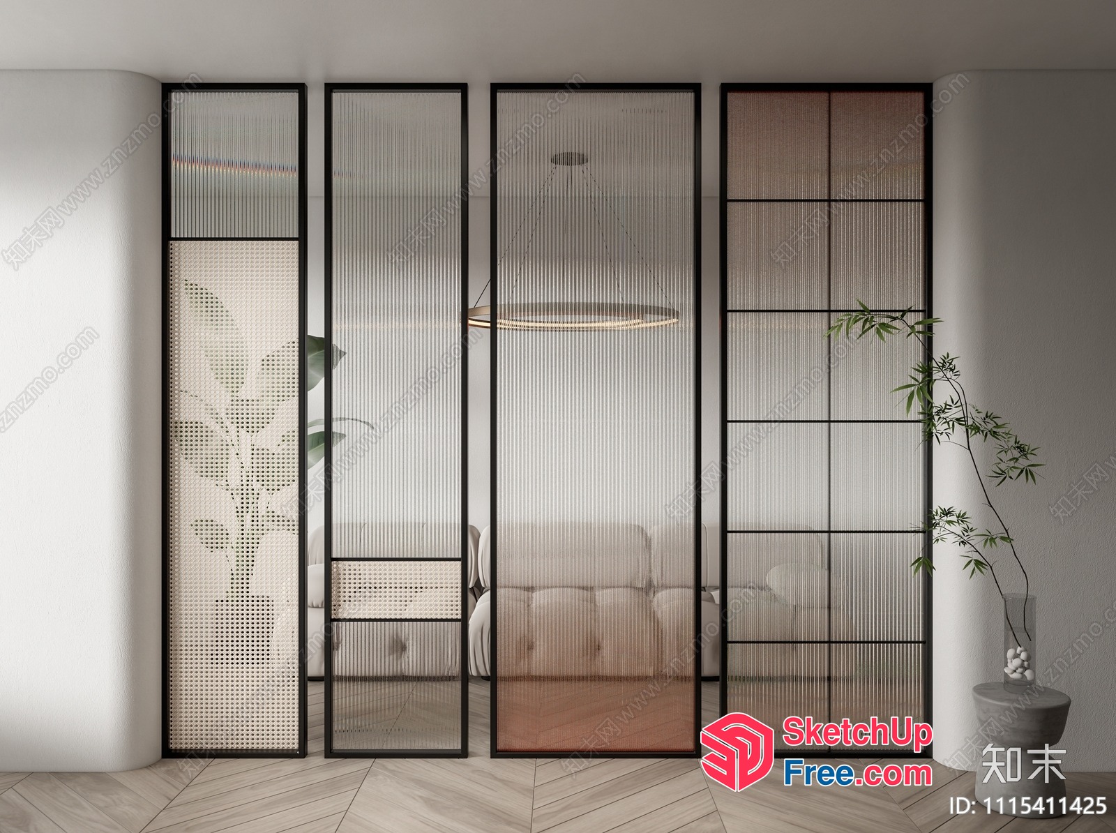 Modern Partition Screen Design 3D SketchUp File