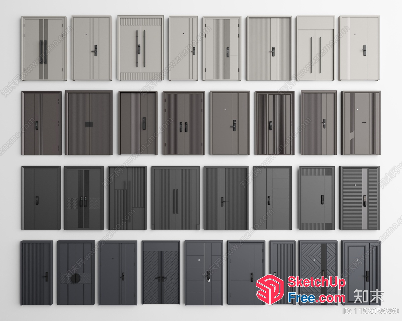 Various Door Styles And Designs 3D SketchUp File
