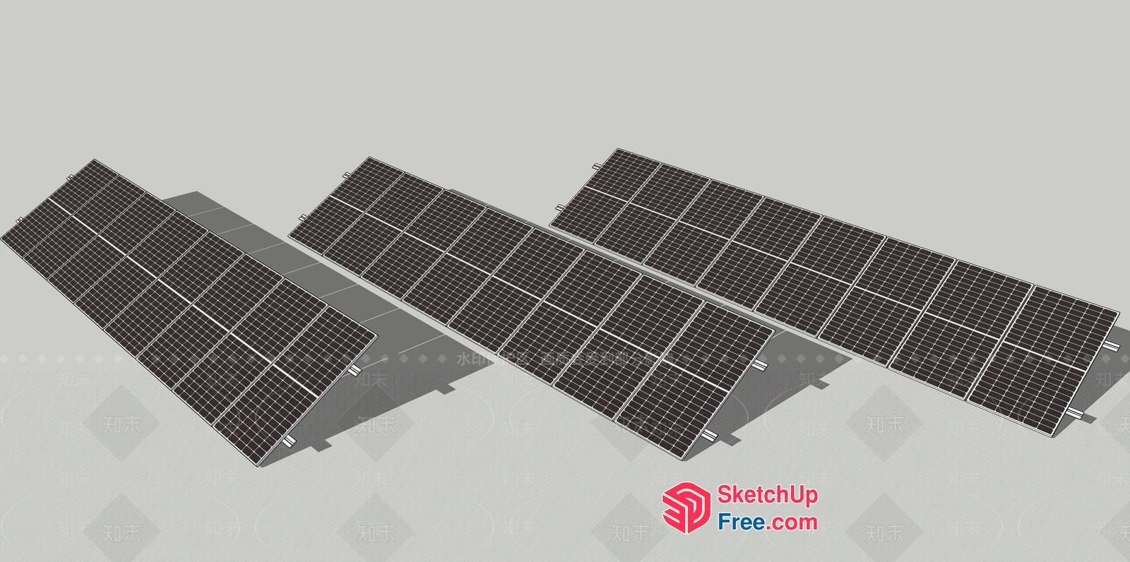 Solar Panel Array 3D SketchUp File