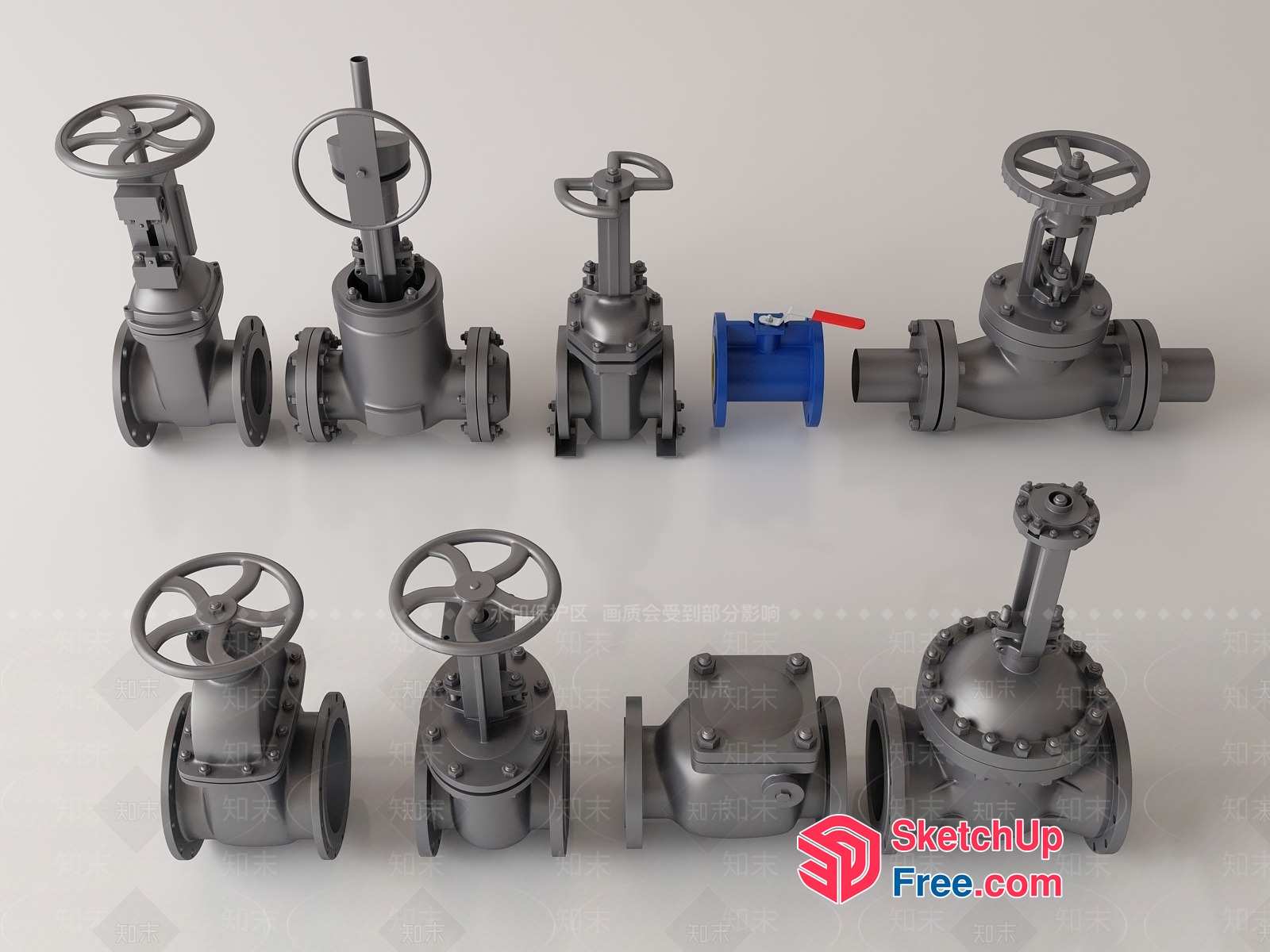 Industrial Valve Collection 3D SketchUp File