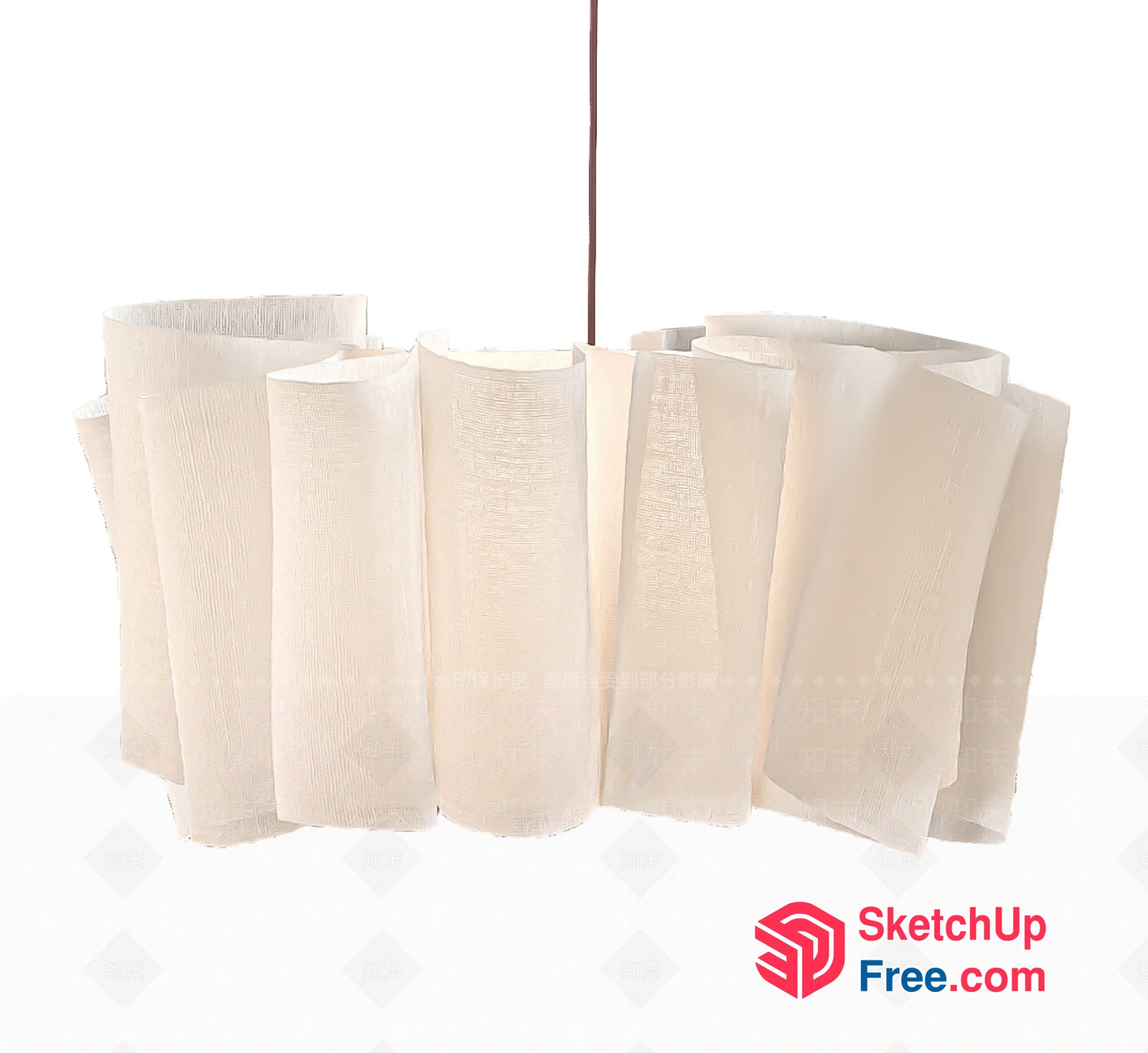 Elegant Hanging Light Fixture 3D SketchUp File