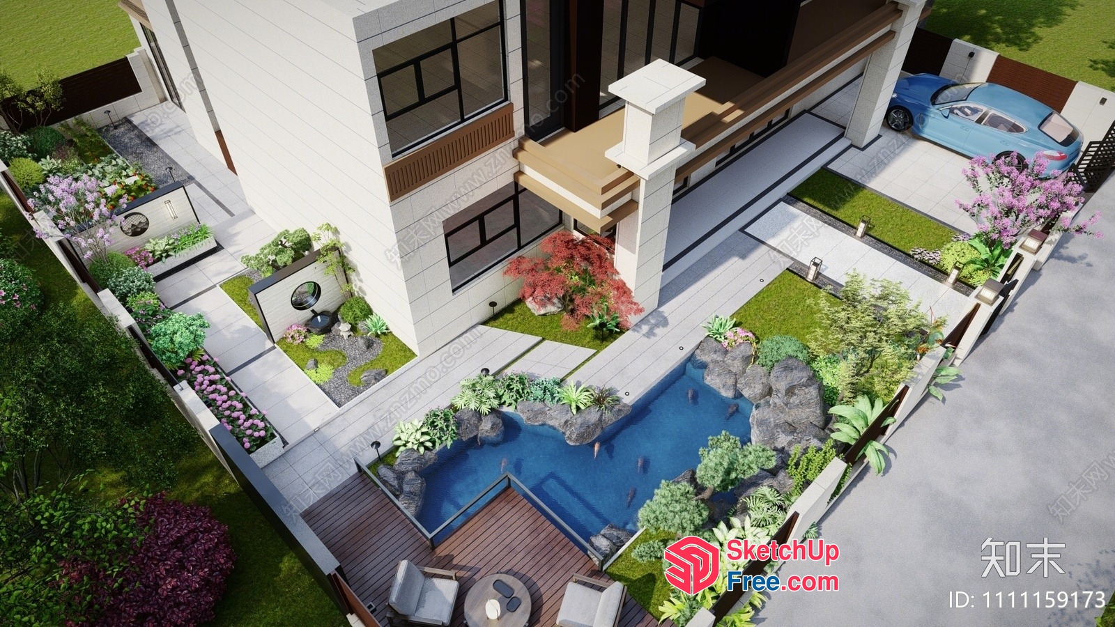 Luxurious Modern Villa With Stunning Outdoor Features 3D SketchUp File