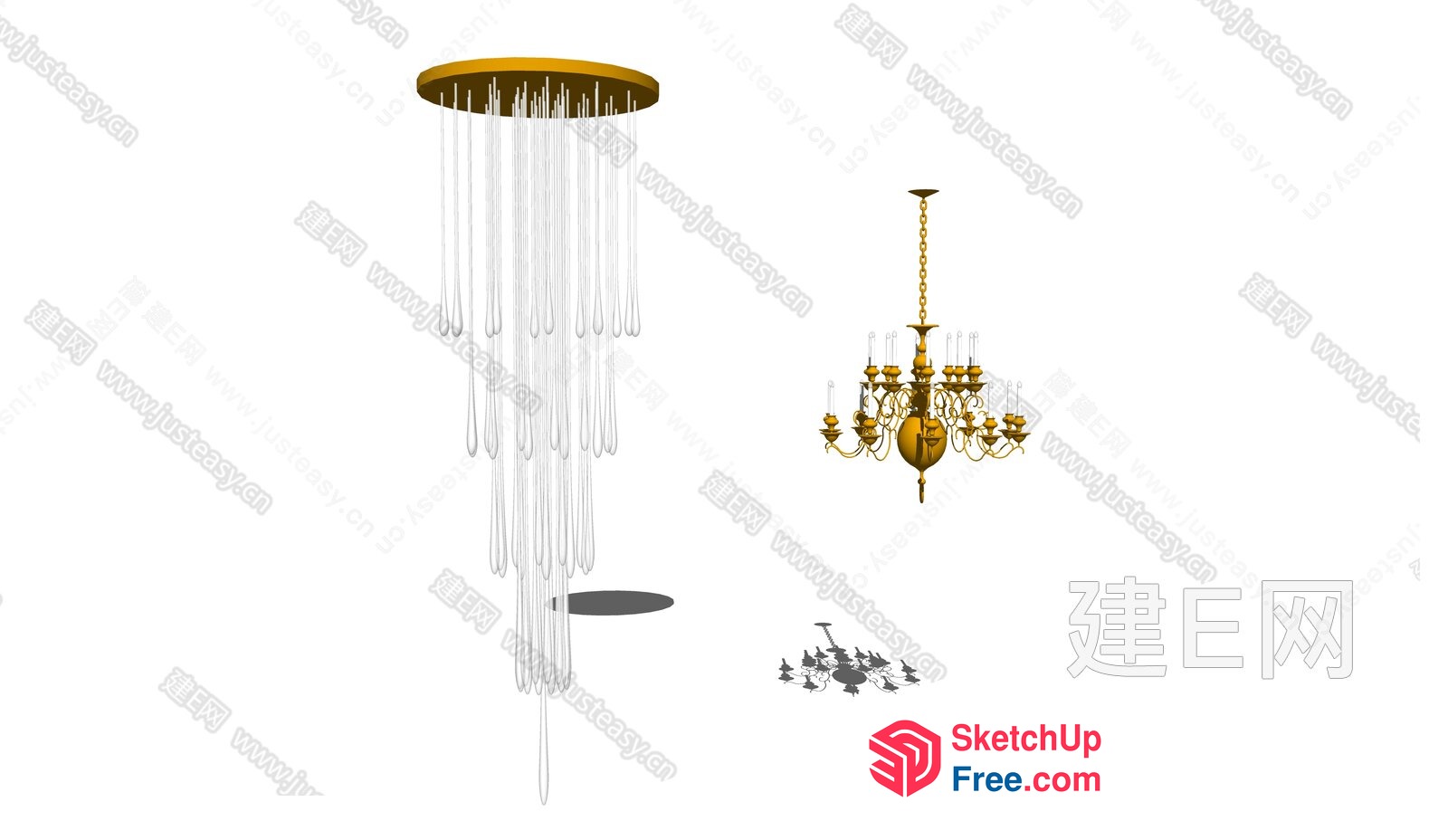 Elegant And Sophisticated Chandelier Design 3D SketchUp File
