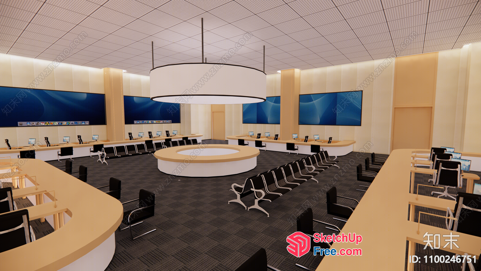 Modern Office Conference Room Interior 3D SketchUp File