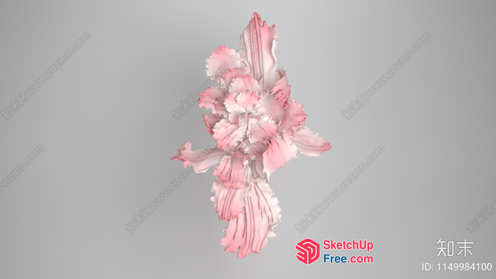 Beautiful Pastel Pink Flower 3D SketchUp File