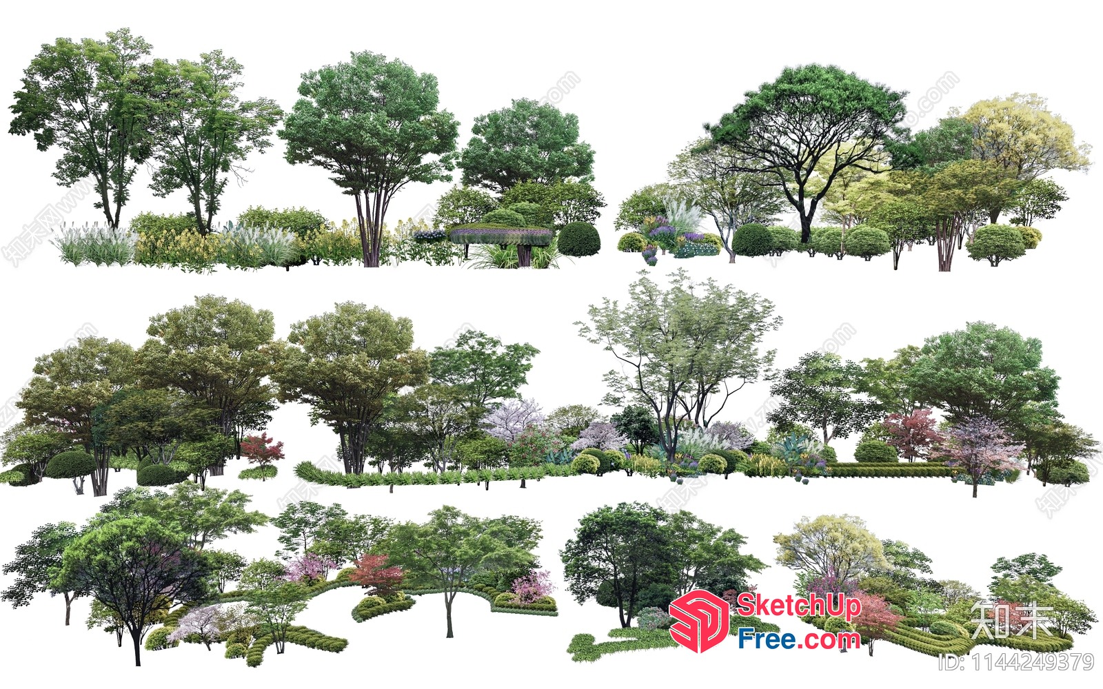 Asian Inspired Garden Decorations 3D SketchUp File