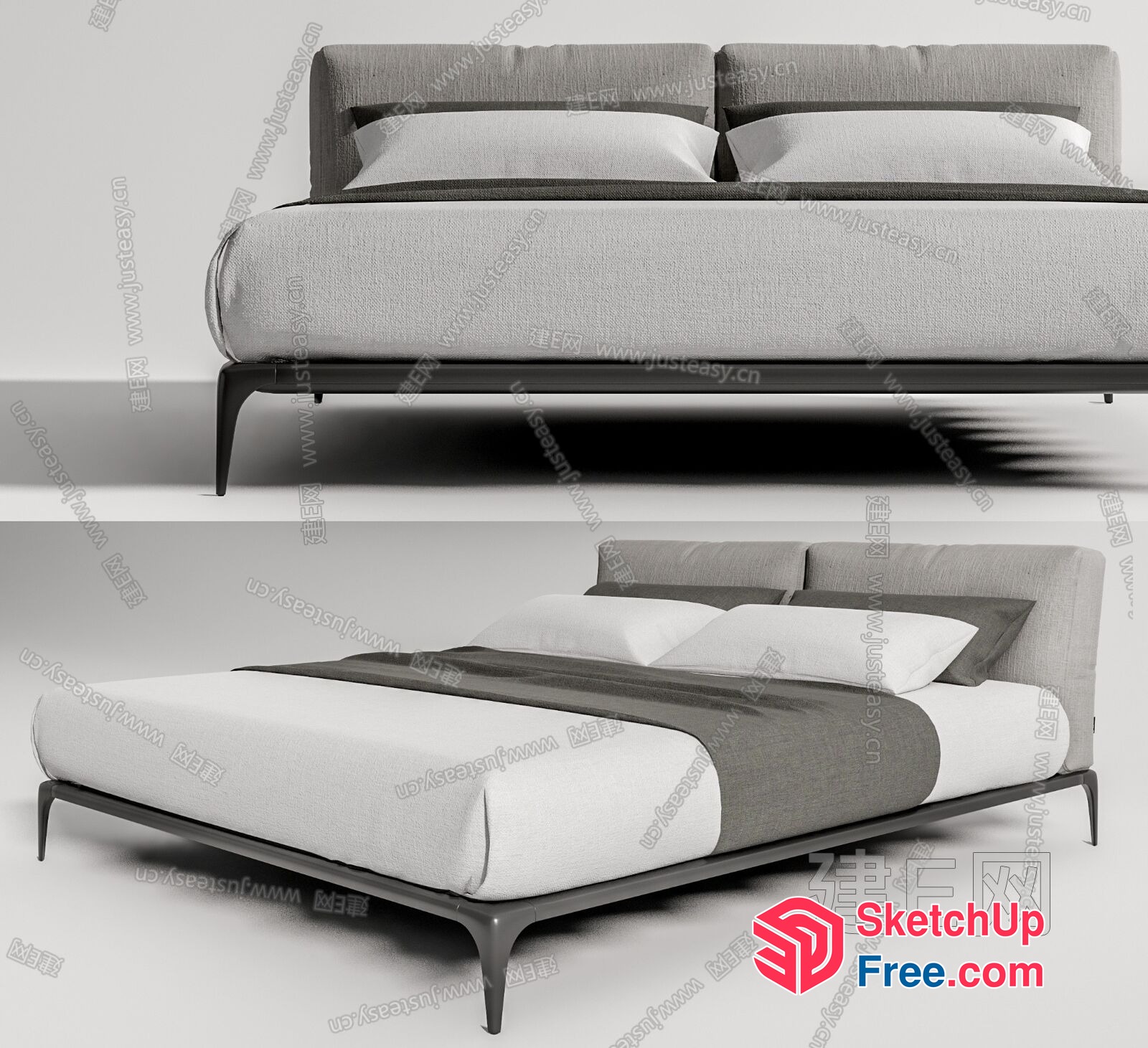 Modern Minimalist Bed Design 3D SketchUp File