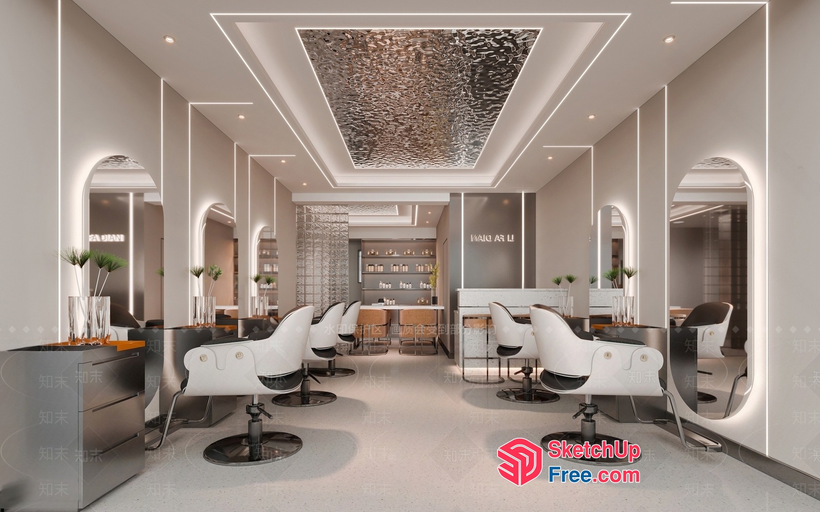 Modern Salon Interior Design 3D SketchUp File