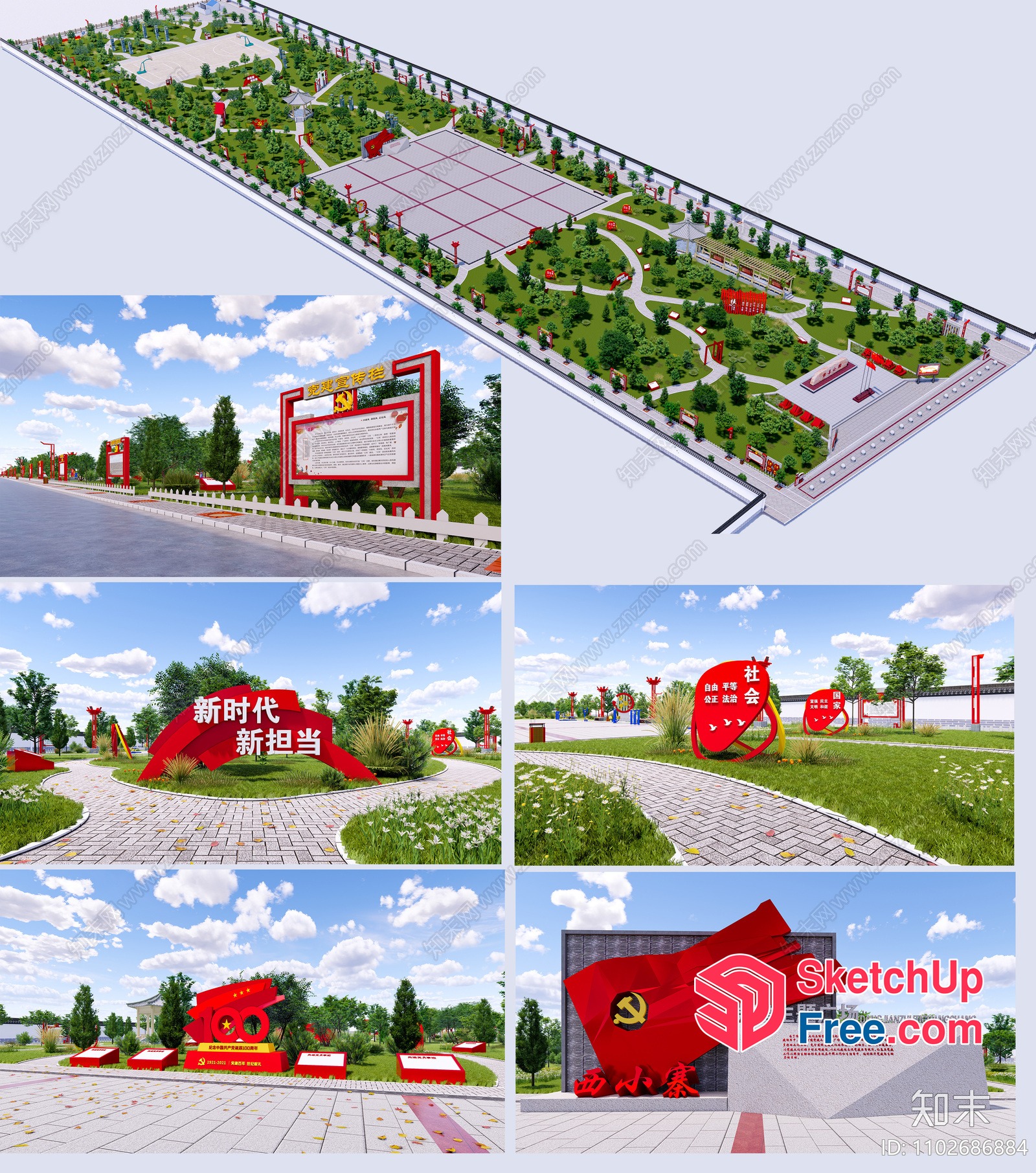 Communist Party Monument 3D SketchUp File