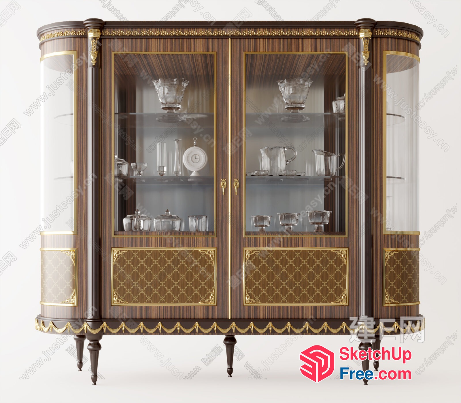 Elegant Antique Style Cabinet 3D SketchUp File