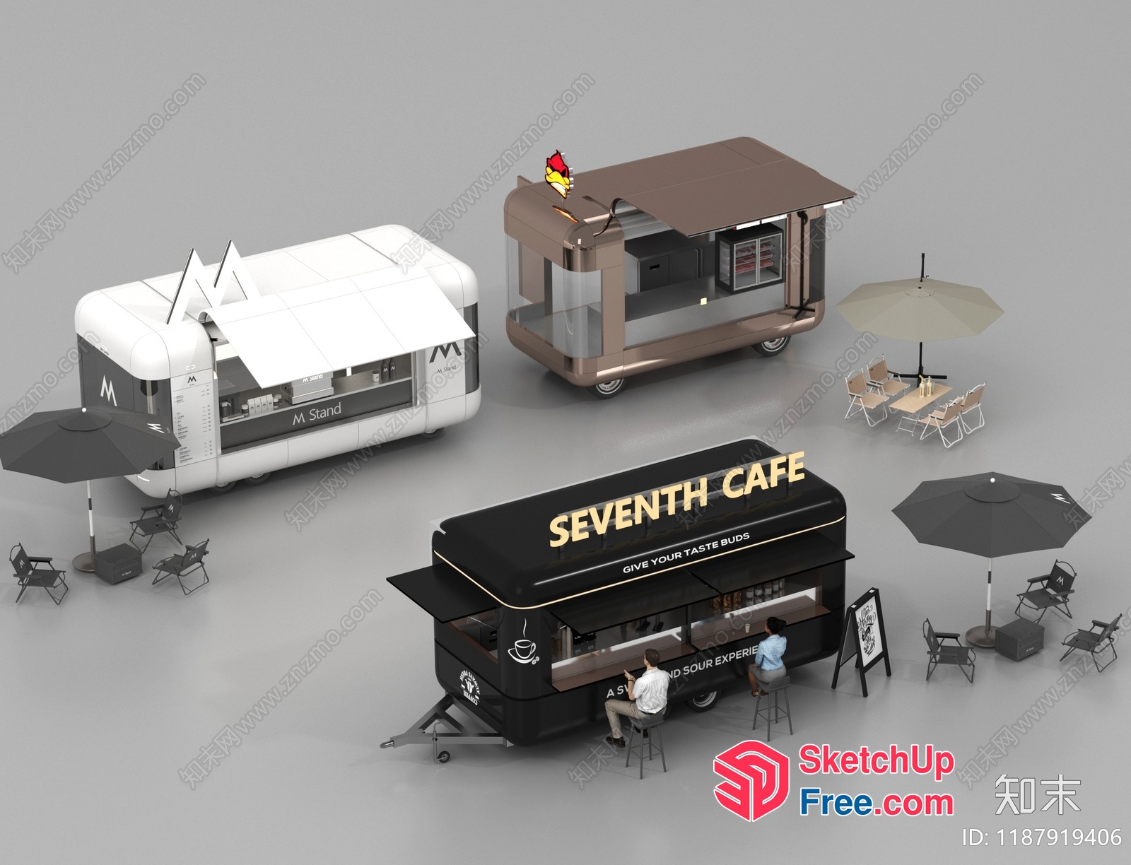 Modern Food Truck Concepts 3D SketchUp File