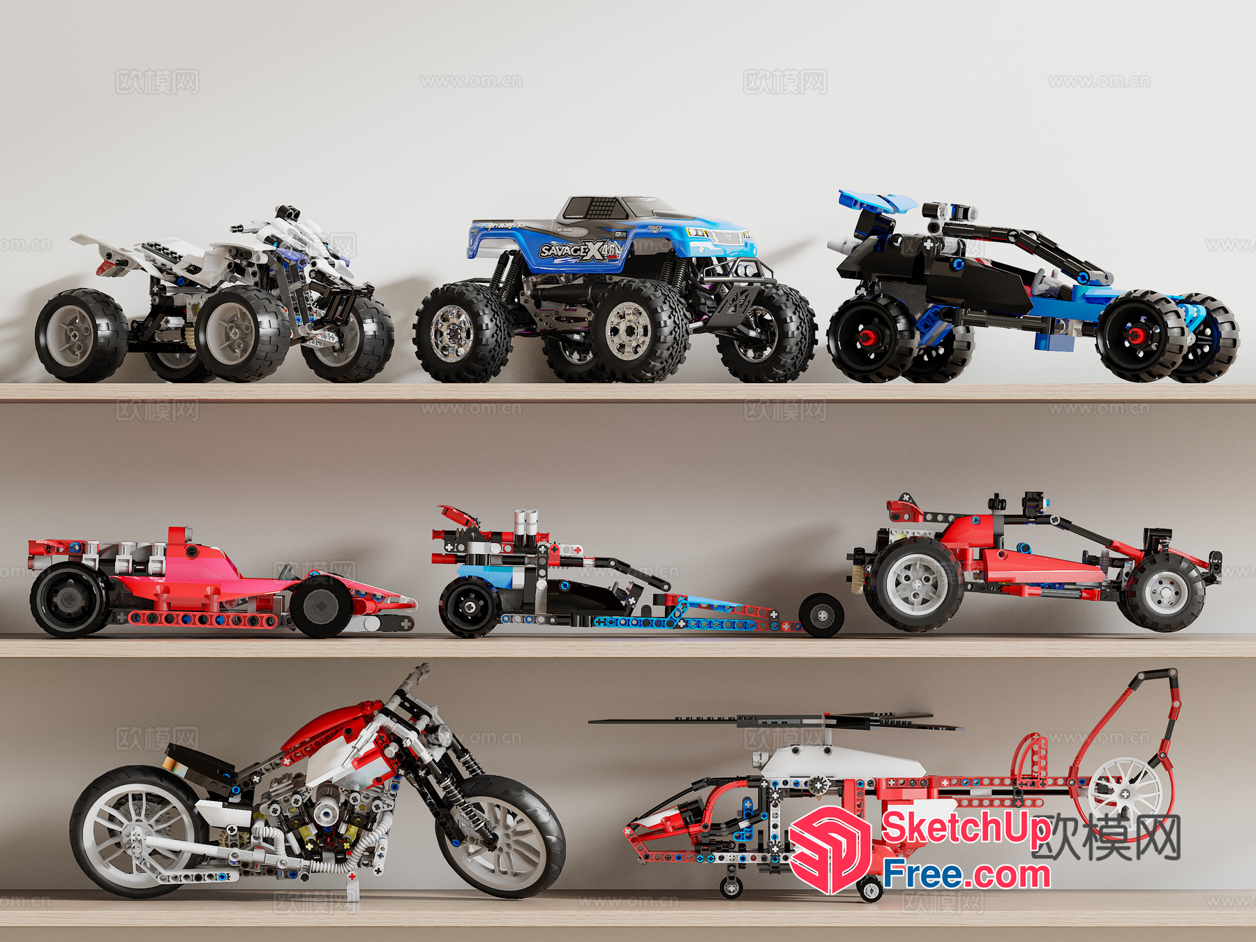 Toy Car And Bike Collection 3D SketchUp File
