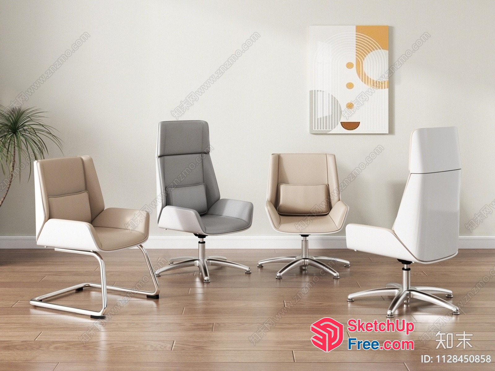 Modern Office Chairs Collection 3D SketchUp File