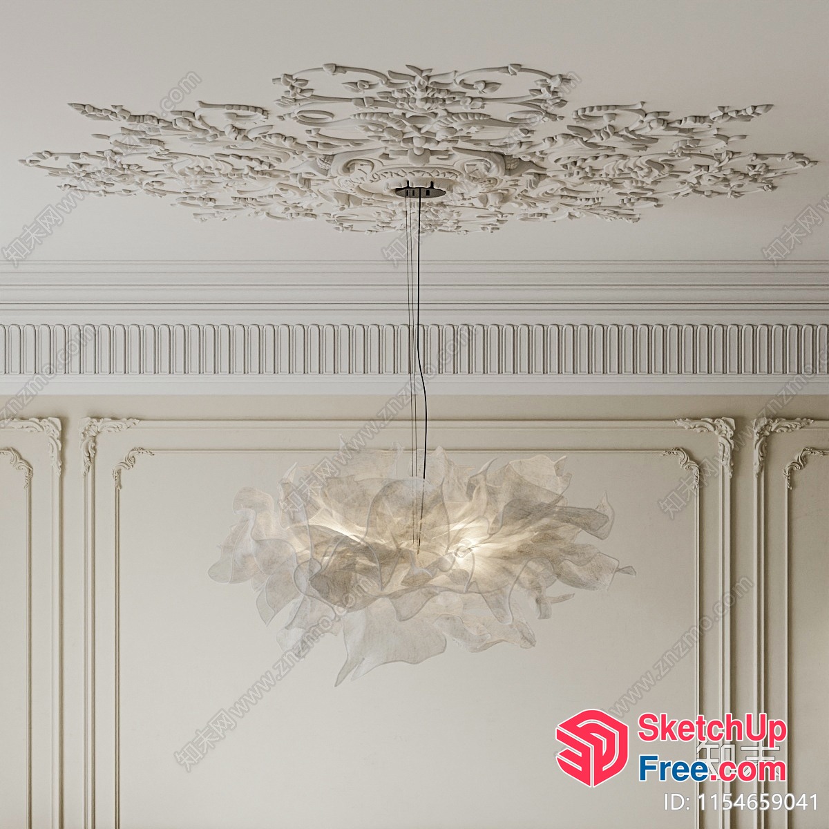 Classic Moulding Ceiling Detail 3D SketchUp File