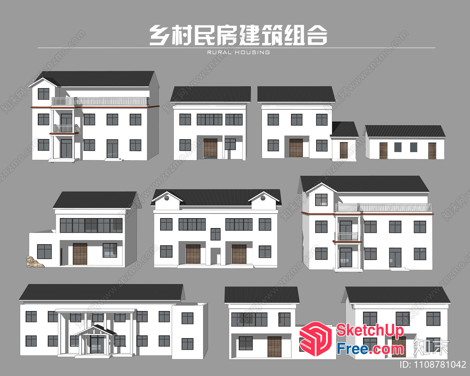 Rural Housing Collection 3D SketchUp File