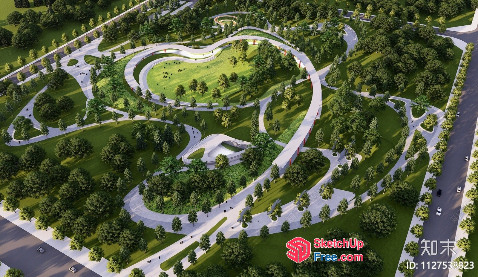 Serene Green Park 3D SketchUp File