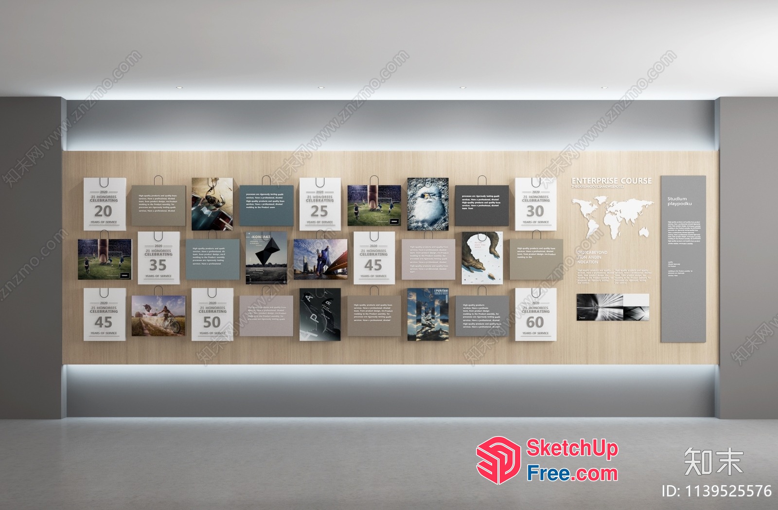 Interior Display Of 60 Years Of History 3D SketchUp File