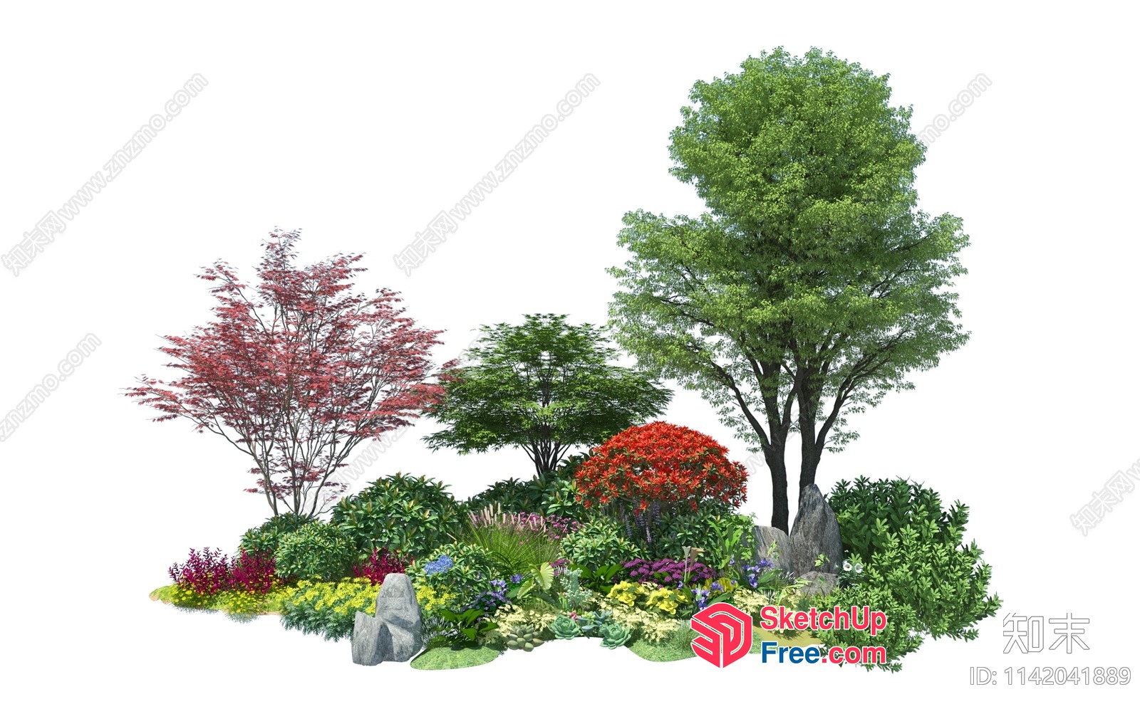A Serene Japanese Garden Scene 3D SketchUp File