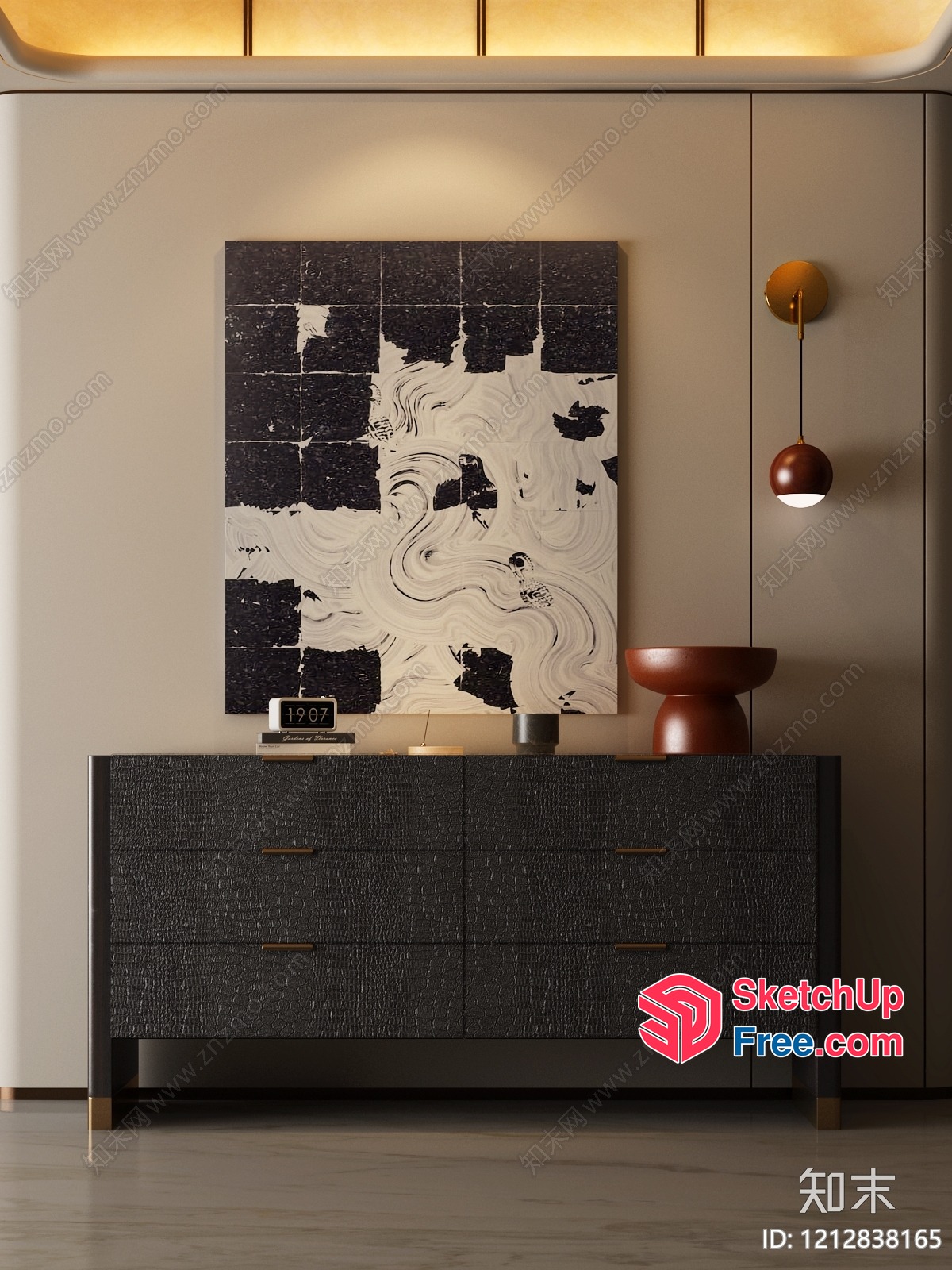 Modern Minimalist Home Decor With Sleek Furniture And Artwork 3D SketchUp File