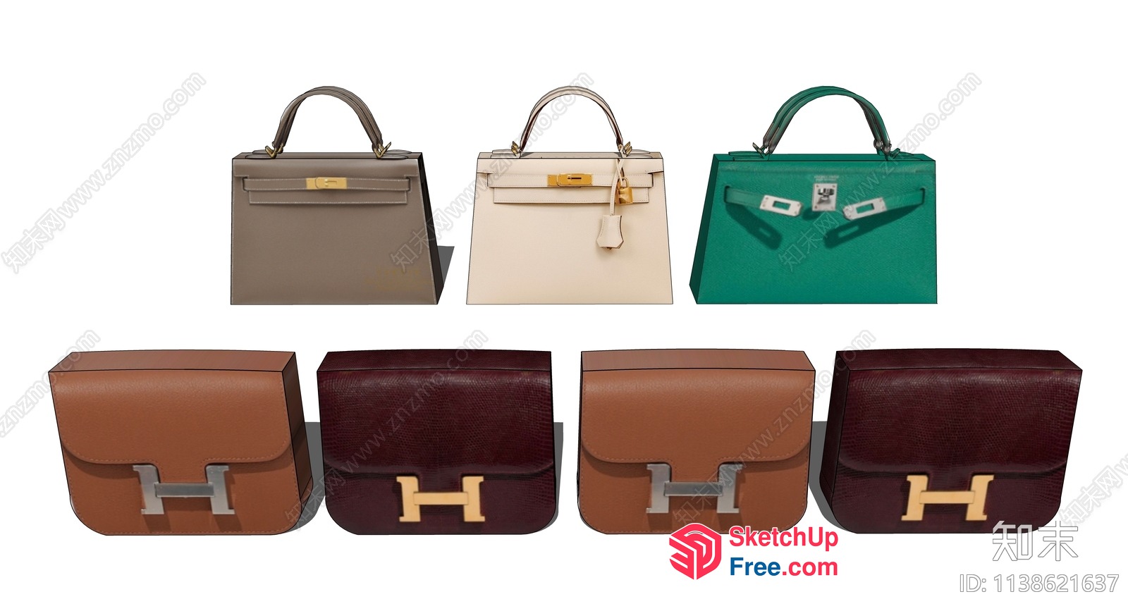 Elegant Handbag Collection 3D SketchUp File