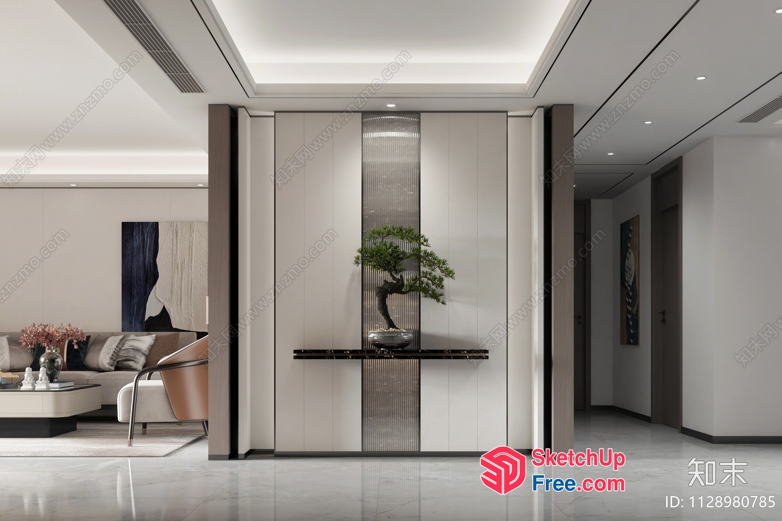 Modern Minimalist Interior Design 3D SketchUp File