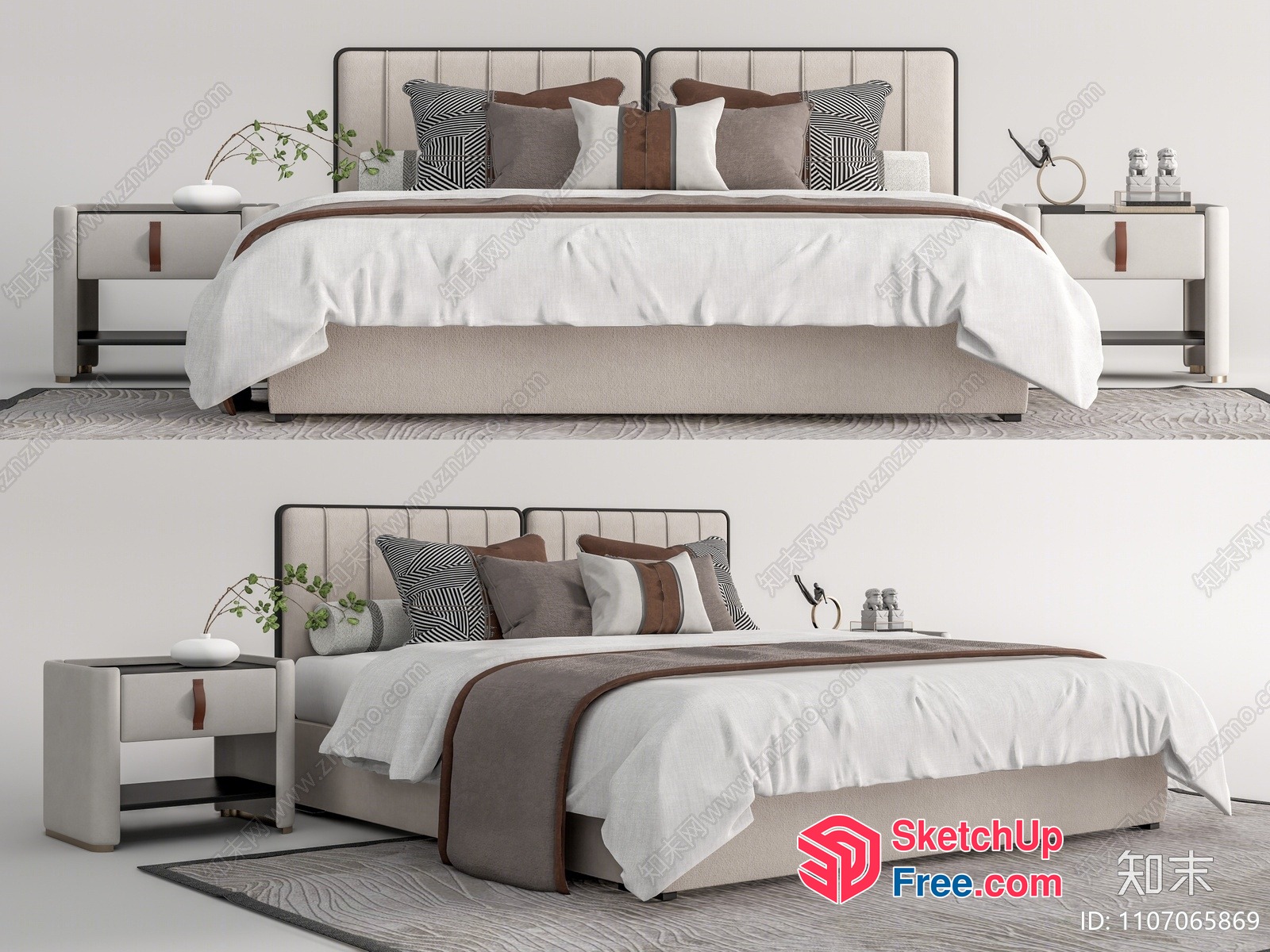 Modern Minimalist Bedroom Interior 3D SketchUp File