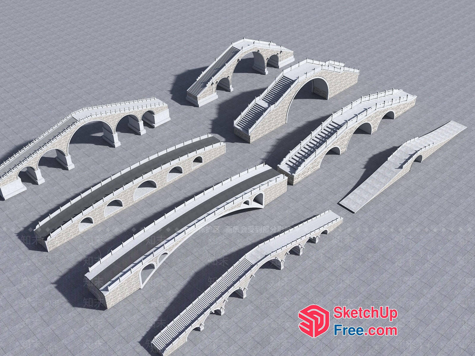 Stone Bridge Collection 3D SketchUp File
