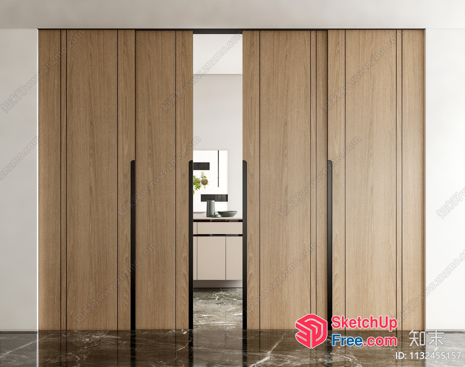 Modern Sliding Door Interior Design 3D SketchUp File