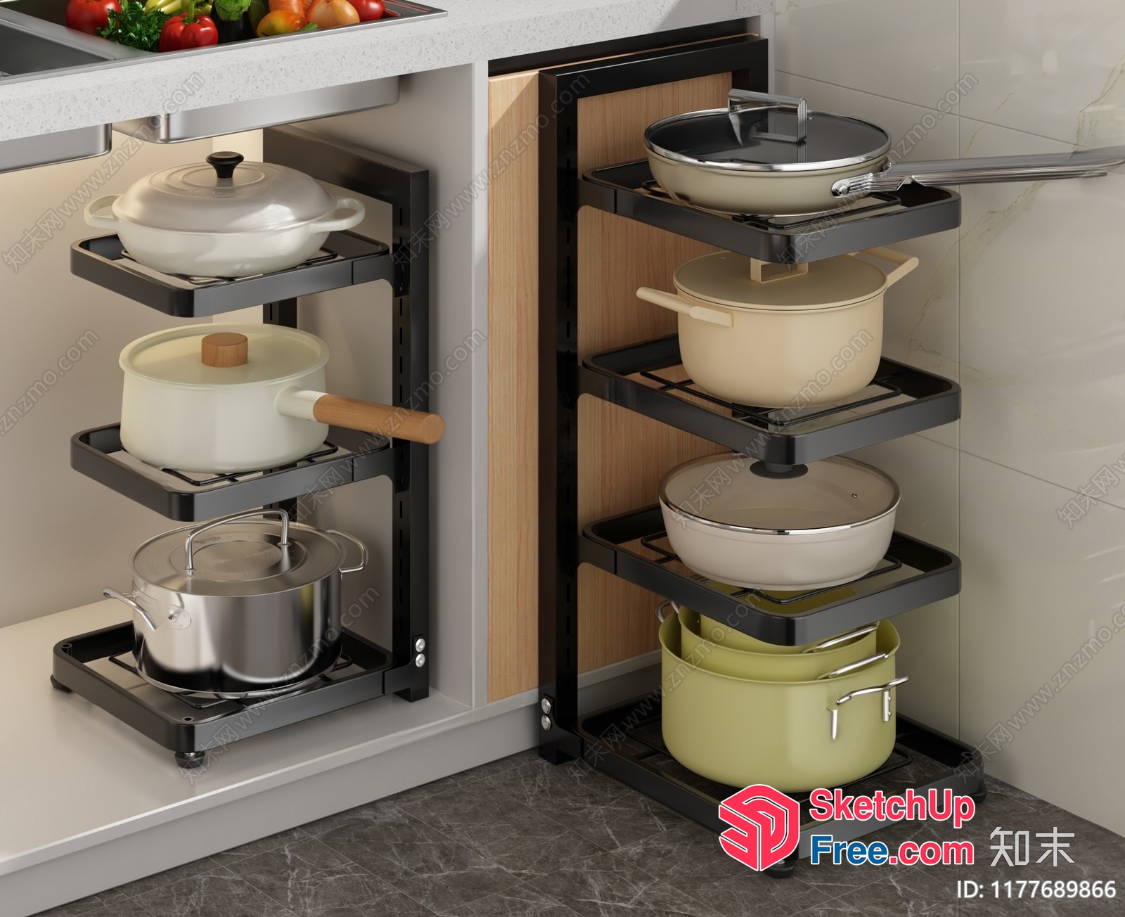 Kitchen Pantry Organization System 3D SketchUp File