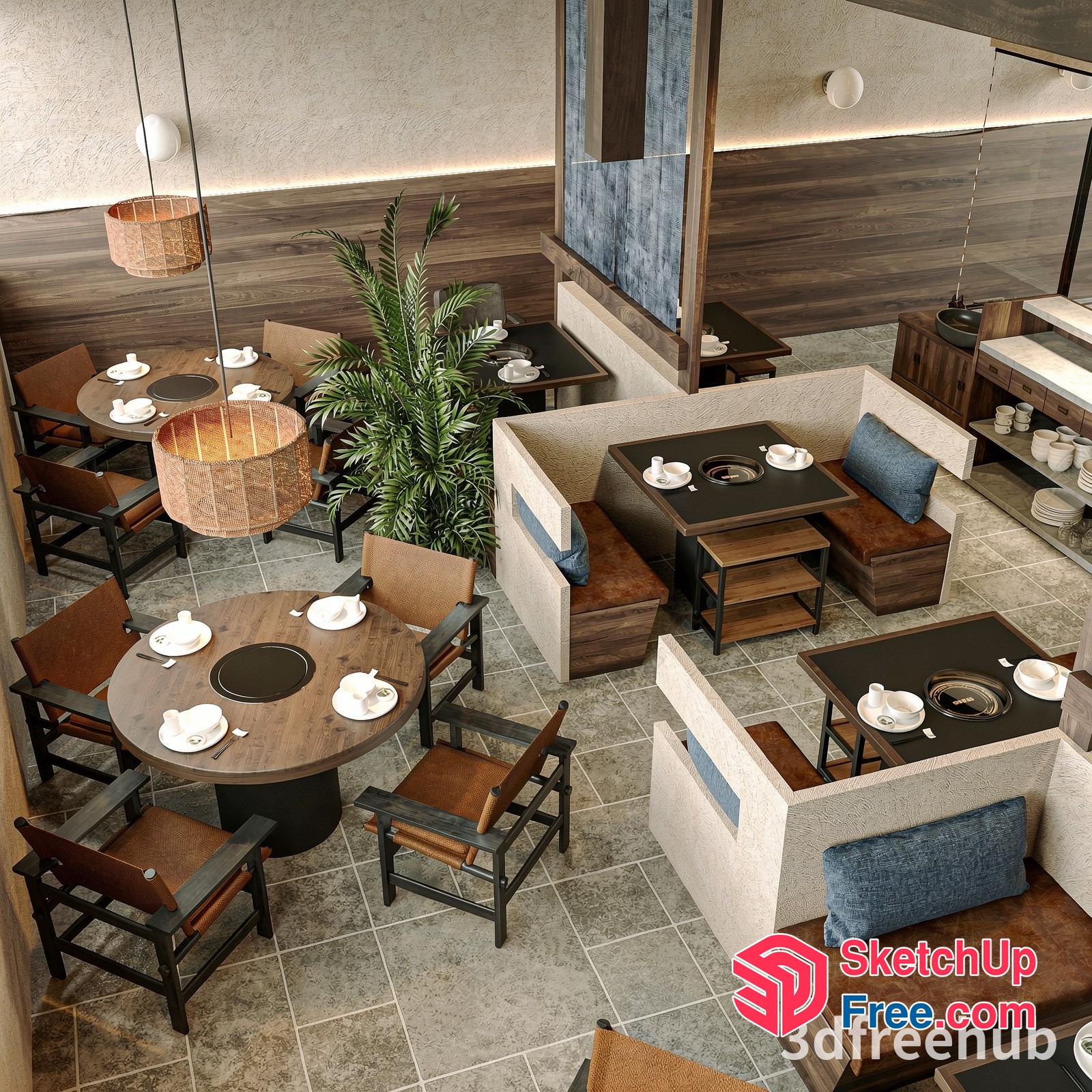 Luxurious Modern Dining Room Interior 3D SketchUp File