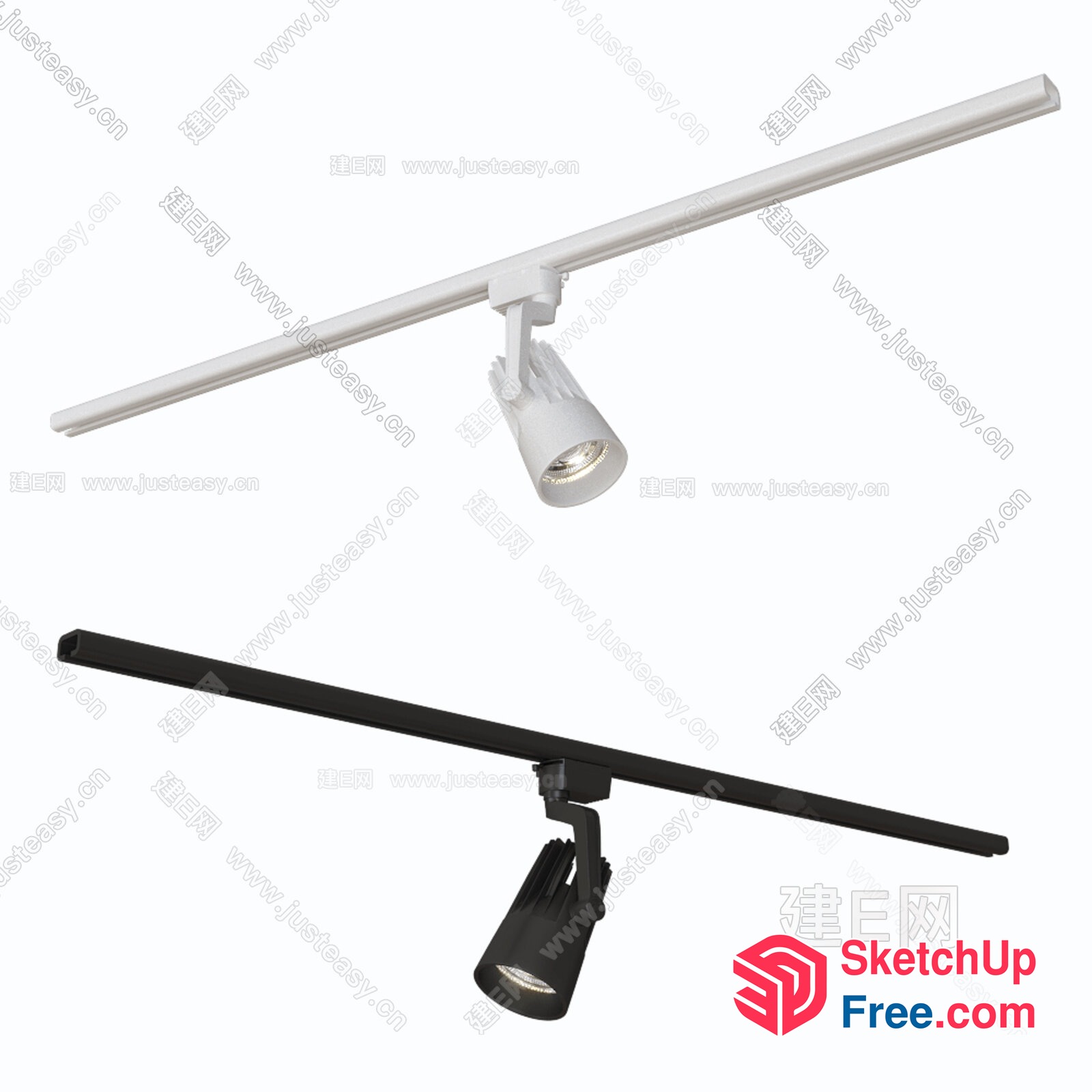 Track Lighting Fixtures For Modern Interiors 3D SketchUp File