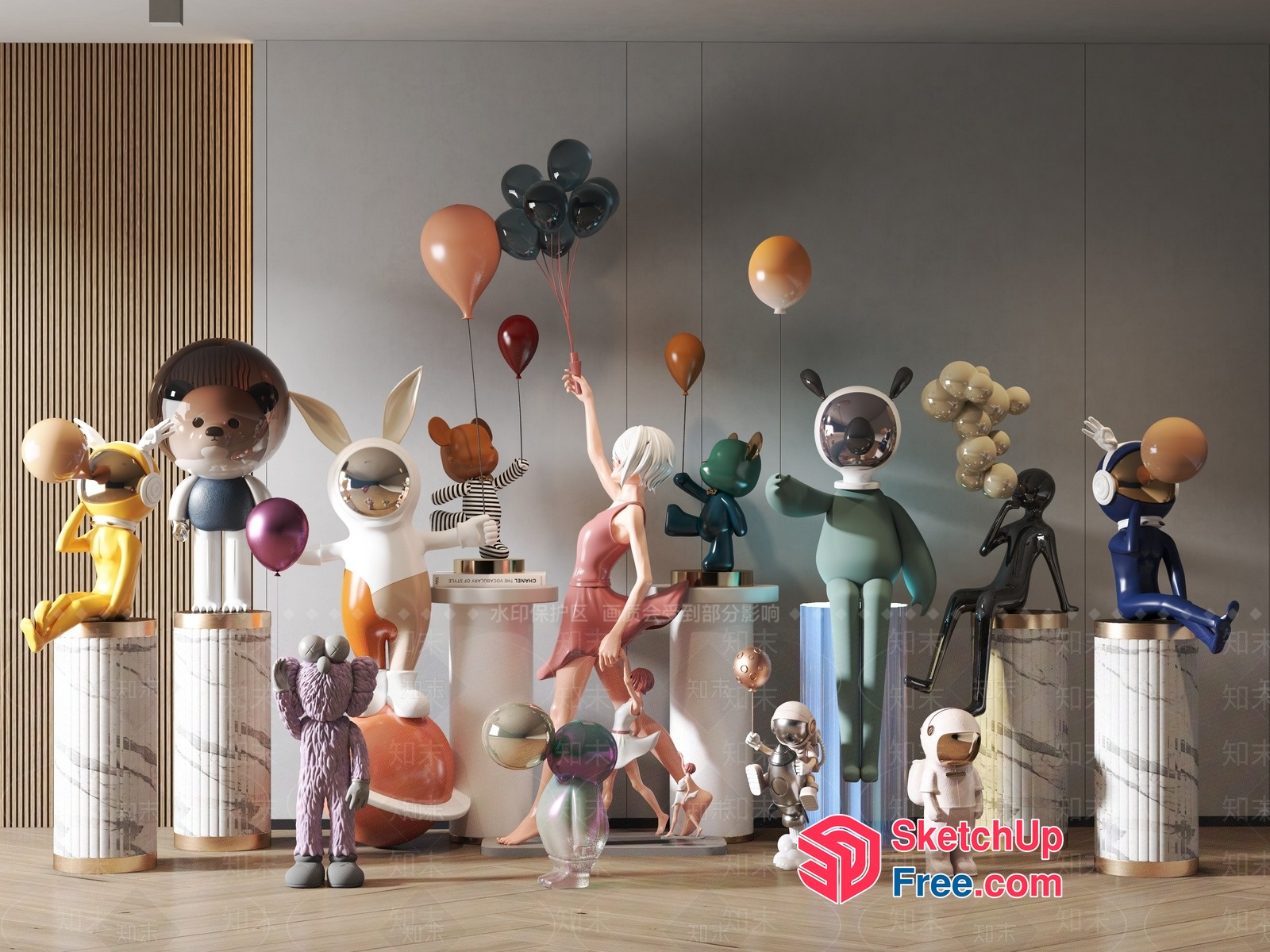 Whimsical Sculptures Of Characters And Animals 3D SketchUp File