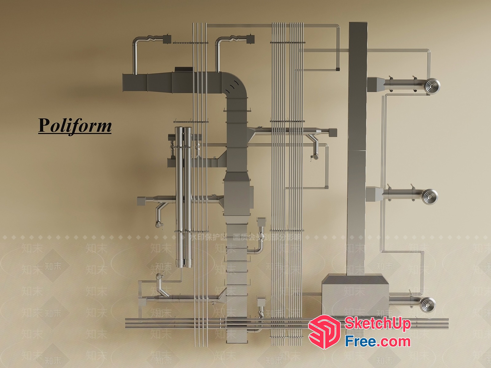 Industrial Machinery And Equipment 3D SketchUp File