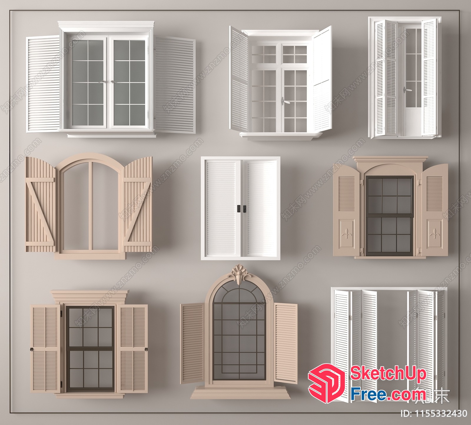Various Window Styles 3D SketchUp File