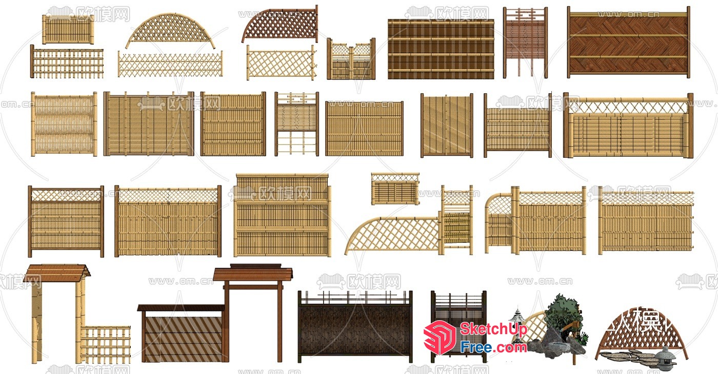 Various Rattan Decorations 3D SketchUp File