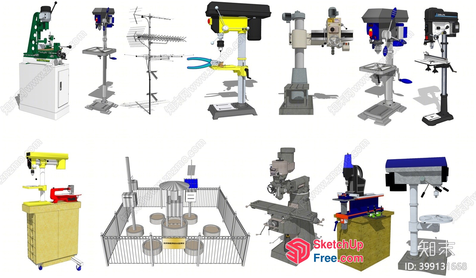 Various Types Of Machinery 3D SketchUp File