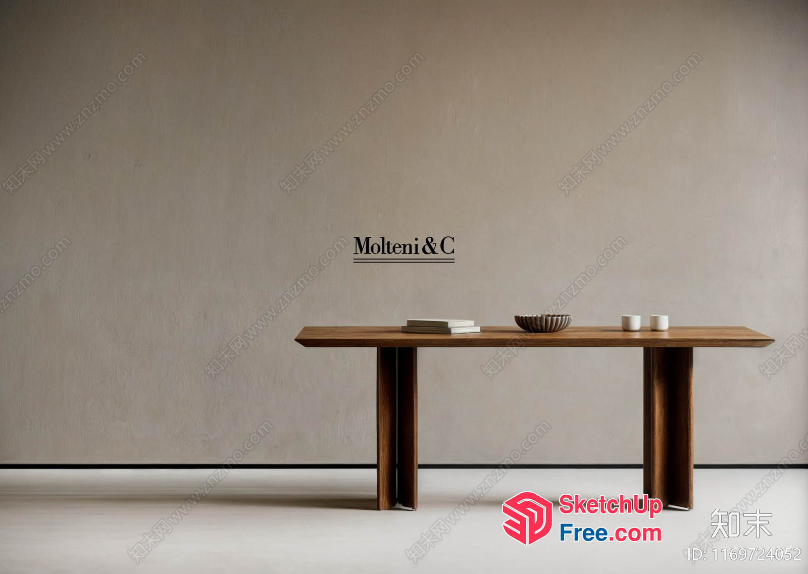 Elegant Minimalist Console Table 3D SketchUp File