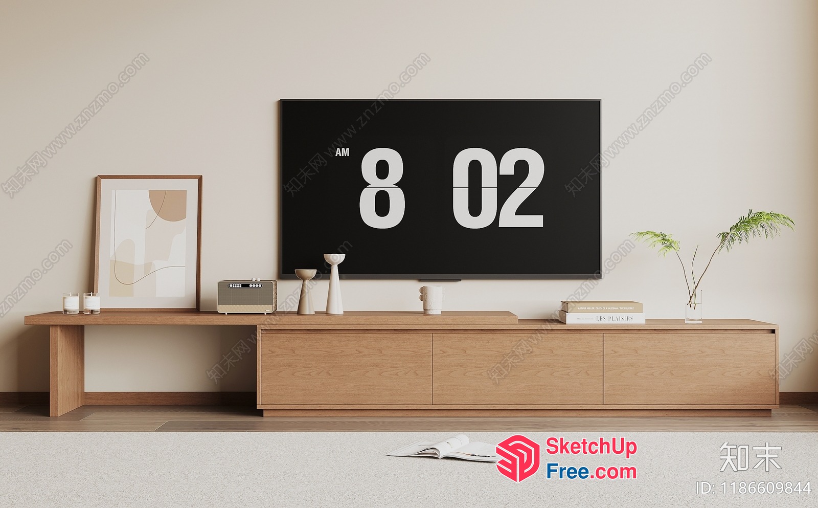 Modern Minimalist Living Room Interior 3D SketchUp File